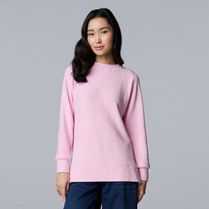 Женская уютная туника с боковым разрезом Simply Vera Vera Wang, Medium Lilac Heather