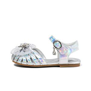 Коллекция мерцающей обуви. Нескользящие, водонепроницаемые и дышащие детские сандалии. Snoffy, серебряный