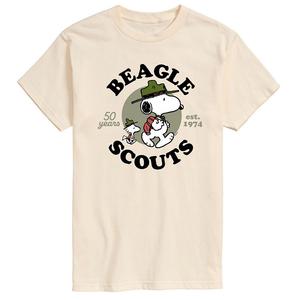 Мужская футболка с рисунком Peanuts Beagle Scout Snoopy Woodstock Licensed Character, цвет Cream