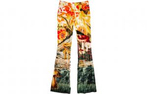 Брюки с высокой талией и графическим принтом Acne Studios, мультиколор