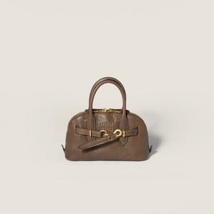 Сумка Aventure из наппы с короткой ручкой MIU MIU, зеленый