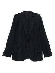 Льняной пиджак с заостренными лацканами Marc O'Polo, синий