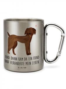 Кружка из нержавеющей стали с изображением собаки и серебряной надписью Mr. & Mrs. Panda