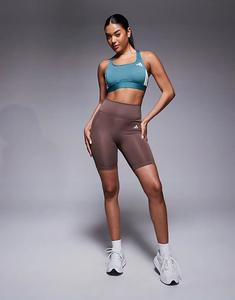 Леггинсы adidas Training essentials 7" темно-коричневого цвета Adidas Performance