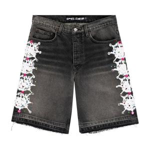 Шорты Sp5der Web Stone Denim Shorts, Black Wash