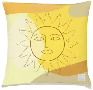 АПЕЛЬТ декоративная подушка "3980", чехол с наполнителем, 1 шт APELT 48х48 см, цвет gelb + gemustert