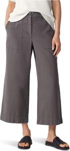 Брюки Eileen Fisher Garment Dyed Utility Cotton Wide Cropped Pant, цвет Rye