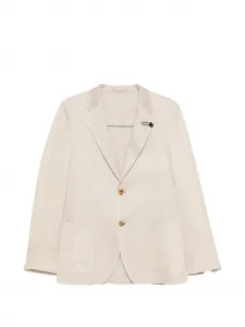 Однобортный пиджак Lardini, бежевый