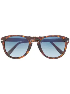 Солнцезащитные очки-авиаторы черепаховой расцветки Persol, коричневый