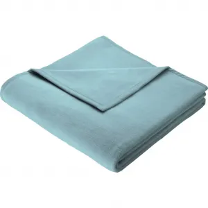 Плед Cotton Home однотонный, уютный плед Biederlack, Aqua