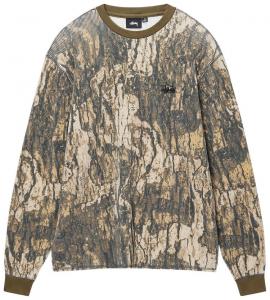 Лонгслив Stussy Basic Stock Long-Sleeve Thermal 'Relic Camo', разноцветный