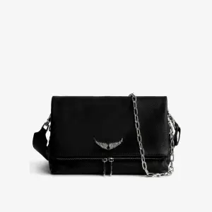 Кожаный клатч Rocky Swing Your Wings Zadig&Voltaire, серебряный