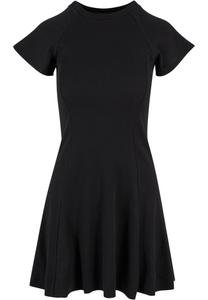 Короткое платье Urban Classics Ladies Skater Rib Dress, черный
