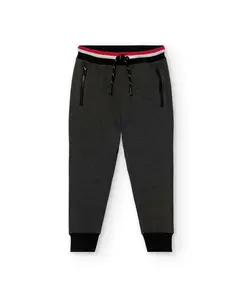 Детские спортивные штаны с резинкой и шнурком Boboli, темно-серый