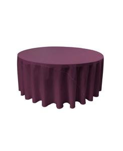 Круглая скатерть из полиэстерового поплина диаметром 120 дюймов Прочная и элегантная Slickblue, Eggplant