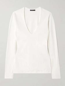 Футболка из хлопкового джерси James Perse, белый