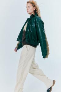 Широкие вельветовые брюки H&M, бежевый