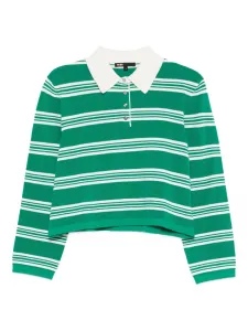 Полосатая рубашка поло с длинными рукавами Maje, зеленый