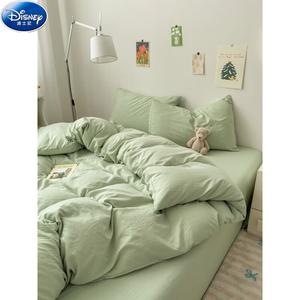 Disney Комплект постельного белья 1,5-спальный, 4 предмета: пододеяльник 150x200 см, простыня, 2 наволочки, однотонный свежий зеленый