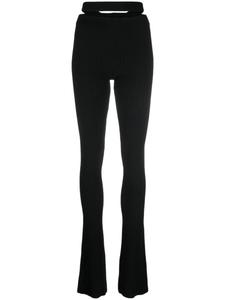 ANDREĀDAMO расклешенные брюки в рубчик, черный