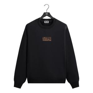Свитшот KITH Classic Logo Leopard Applique Nelson Crewneck 'Black'