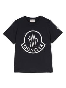 Moncler Enfant футболка с логотипом, синий