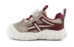 Нескользящие, амортизирующие, износостойкие, низкие детские туфли для младенцев и малышей EBMINI, бежевый/красный