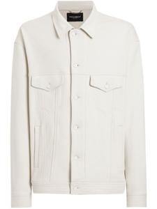 Dolce & Gabbana рубашка с логотипом, нейтральный цвет