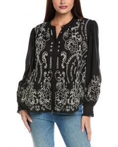 Джонни Уос Блузка Киви Johnny Was, черный