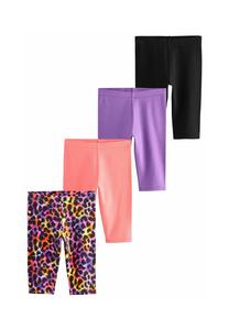 Леггинсы 4 PACK CROPPED Next, цвет Animal Purple Coral