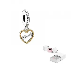 Pandora 925 Sterling Silver с 14K Gold украшения для женщин