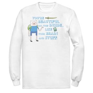 Мужская футболка с длинными рукавами и портретом Finn You’re Beautiful On The Inside Time Licensed Character