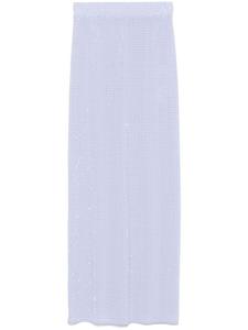 Alex Perry юбка миди с кристаллами, синий