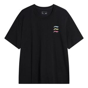 Футболка с тройным логотипом Li-Ning, черный