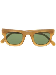 Солнцезащитные очки в квадратной оправе Moscot, коричневый