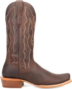 Мужские ботинки Dan Post Oakwood с вышивкой, квадратный носок, на молнии, повседневные, средней длины - коричневые, коричневый