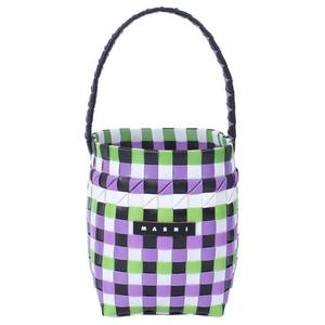 MARNI Детская полипропиленовая сумка через плечо фиолетово-зелено-бело-черная