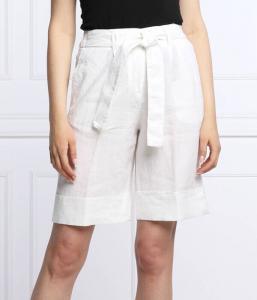 Шорты женские Peserico льняные повседневные с поясом, белый