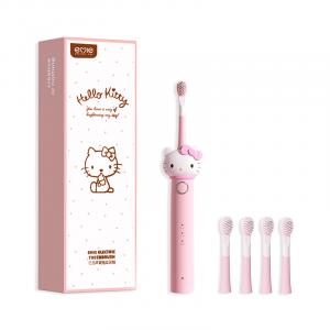 Электрическая зубная щетка EMIE, 100 Million Meters Sonic Electric Toothbrush Hellokitty (Children'S Model) + 2 Brush Heads + 2 Original Brush Heads