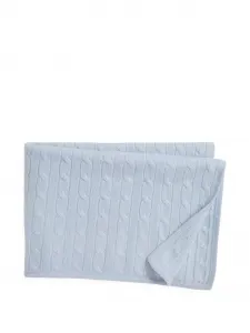 Кашемировое одеяло фактурной вязки POLO RALPH LAUREN KIDS, синий