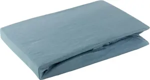 Простыня джерси, синяя, 220х200, 30 см, хлопок, плотность: 125 г/м² Eurofirany