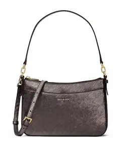 Сумка через плечо Jet set среднего размера с застежкой-молнией. Michael Kors, коричневый