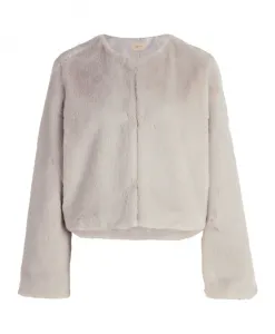 Куртка из искусственного меха с карманами. Cartoon, серый