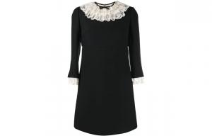 Платье с длинными рукавами женское черное Miu Miu