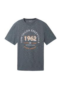 Футболка, стандартный крой, с рисунком, мужская TOM TAILOR, цвет 35181 Navy Grey Melange