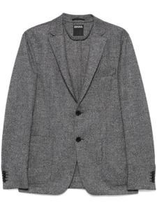 Твиловый блейзер Zegna, серый