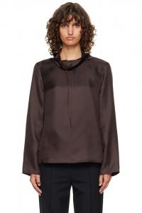 Шелковая блузка Cyna Loulou De Saison, коричневый