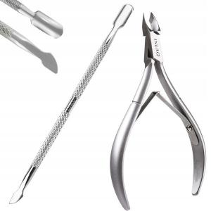 Набор: кусачки, 1 шт. + лопатка для ногтей, лопатка для кутикулы, 1 шт. Inlaq