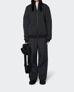 Унисекс куртка с высоким воротником и подкладкой в черном цвете Rains