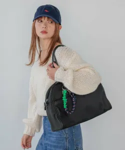 Большая сумка-бостон с каймой Bayflow, цвет Black 19